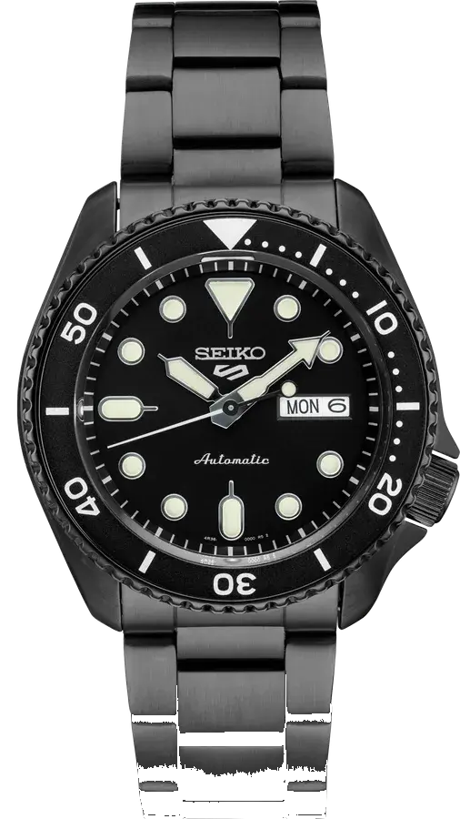 Seiko 5 Sports SRPD65 Black Dial Automatic Black Hard Coating Stainless Steel, reference SRPD65