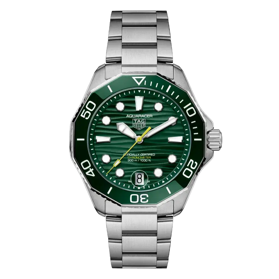 Tag Heuer Aquaracer Professional 300 42mm Green / Stainless | Green Dial, reference WBP5116.BA0013