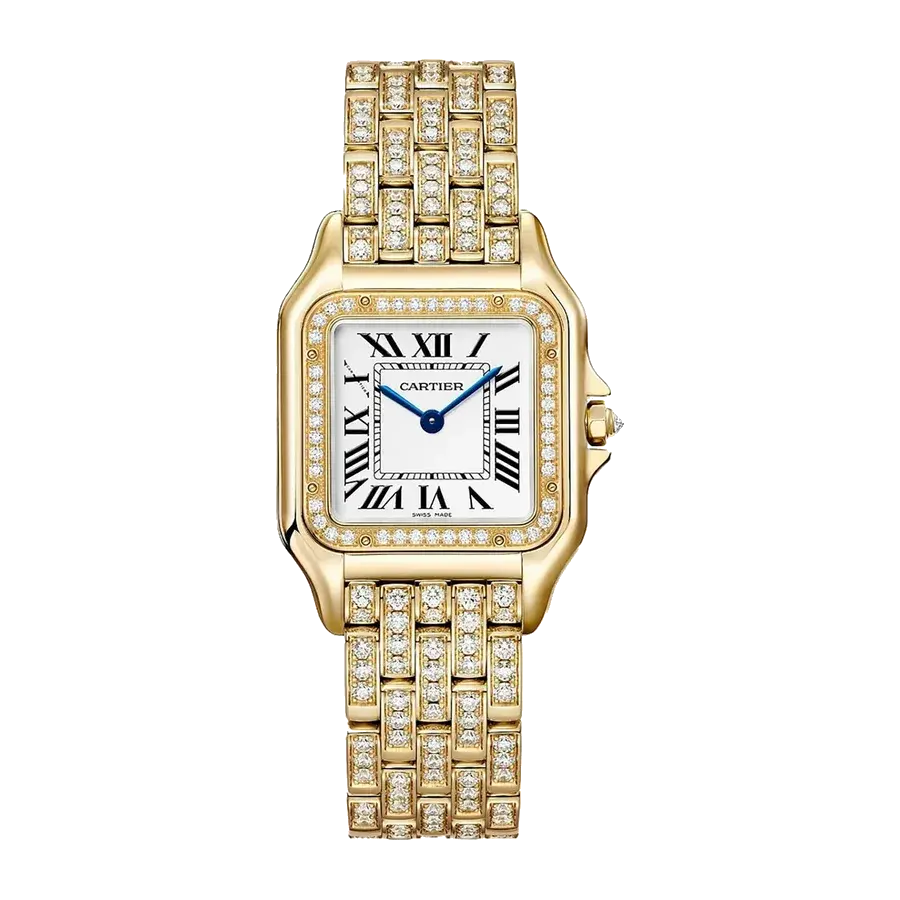 Cartier Panthère de Cartier Medium Model | 27mm, 18K Yellow Gold, White Dial, reference 