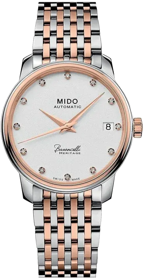 Mido Baroncelli 33 mm / White / Black White Dial, reference M0272072201600