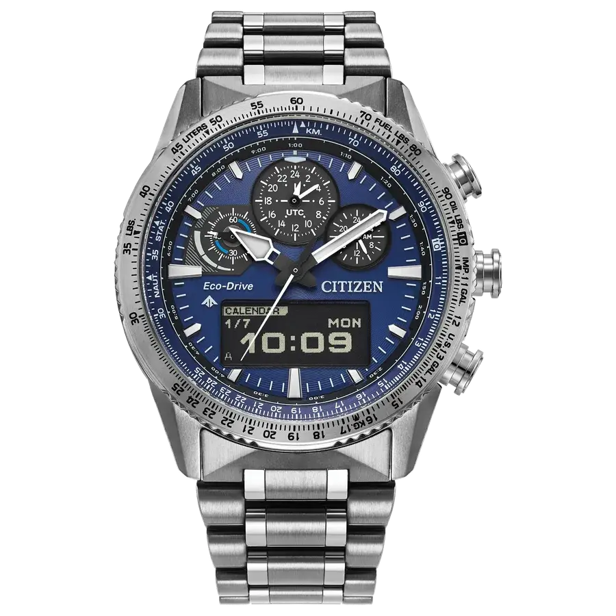 Citizen Promaster Skyhawk U830 Blue Dial Ana-Digi Eco-Drive, reference JV2000-51L