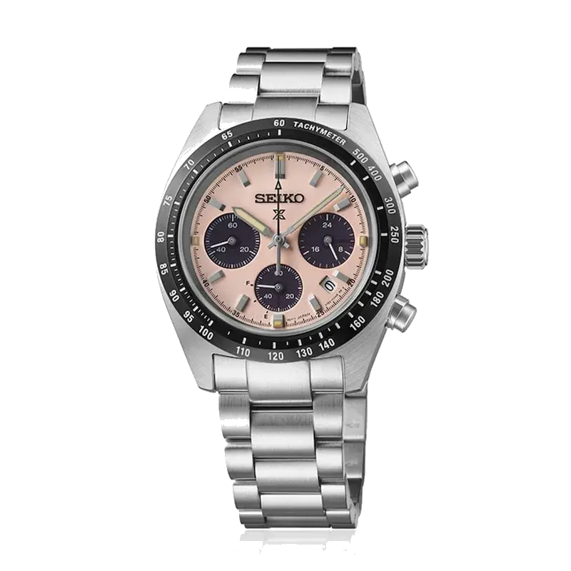 Seiko Prospex Speedtimer ‘Youngtimer’ Pale Pink 39mm Stainless Steel Watch, reference 