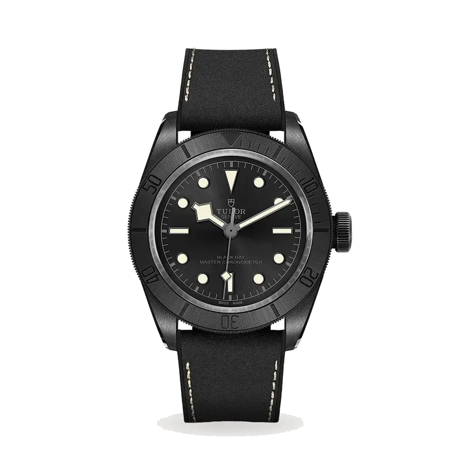 Tudor Black Bay Ceramic | 41mm, Ceramic, Leather, Black Dial, reference 
