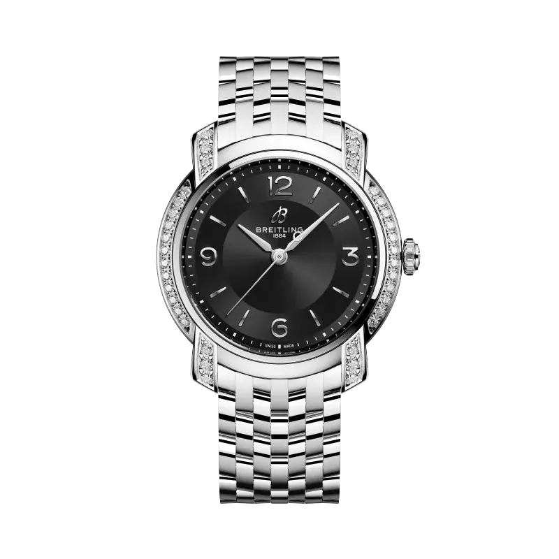 Breitling Lady Premier 32 | 32mm, Steel, Black Dial, reference A77330671B1A1