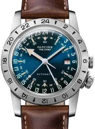 Glycine Airman Vintage "The Chief" GMT British Blue, reference GL0306/GL