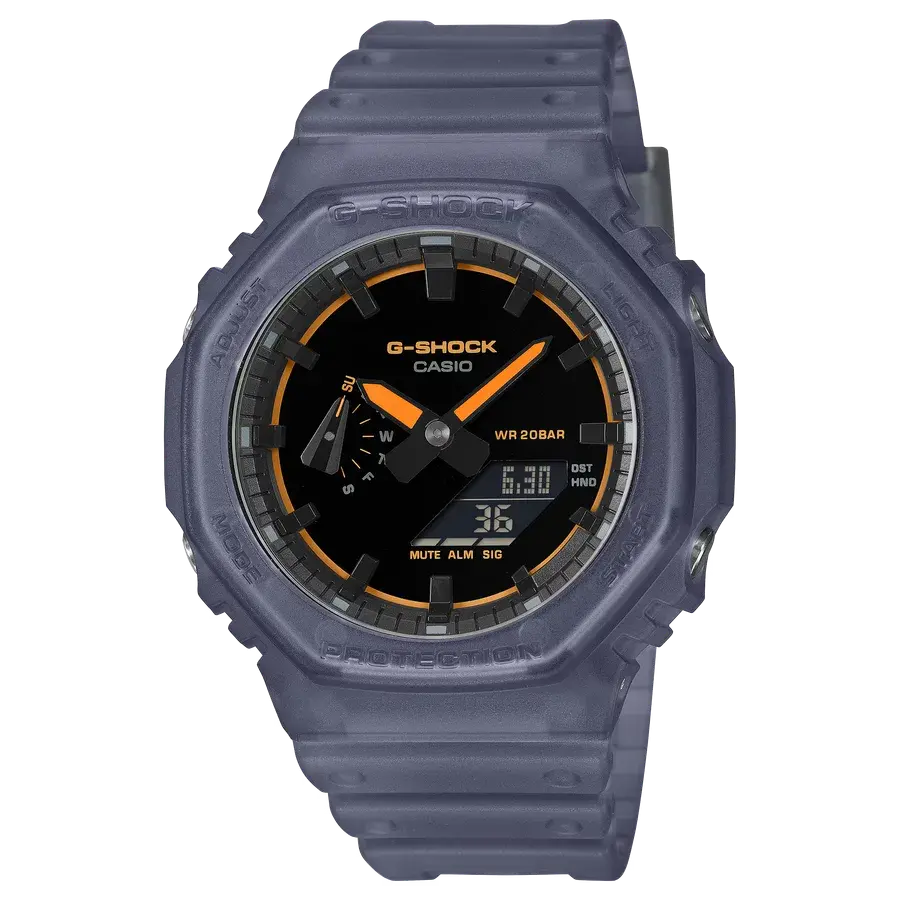 Casio G-Shock GA2100K-2A Mysterious Smoky Light Blue Orange Ana-Digi Octagon Resin, reference GA2100K-2A