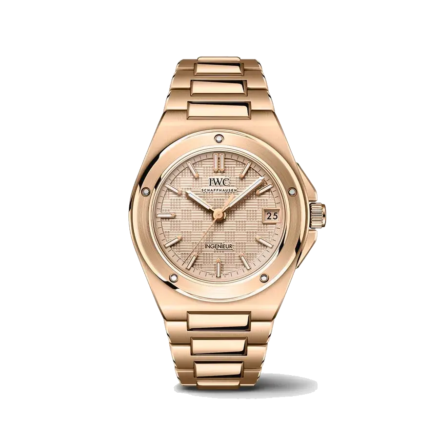 IWC Schaffhausen Ingenieur Automatic 35 | 35mm, 18K Rose Gold, Gold Dial, reference 