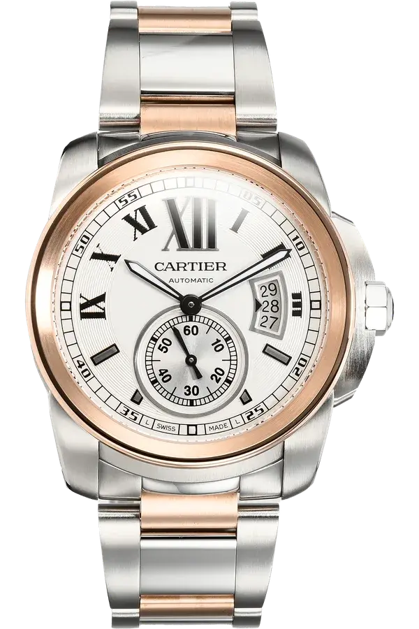 Cartier Calibre de Cartier Rose Gold and Stainless Steel Automatic, reference VCA18621