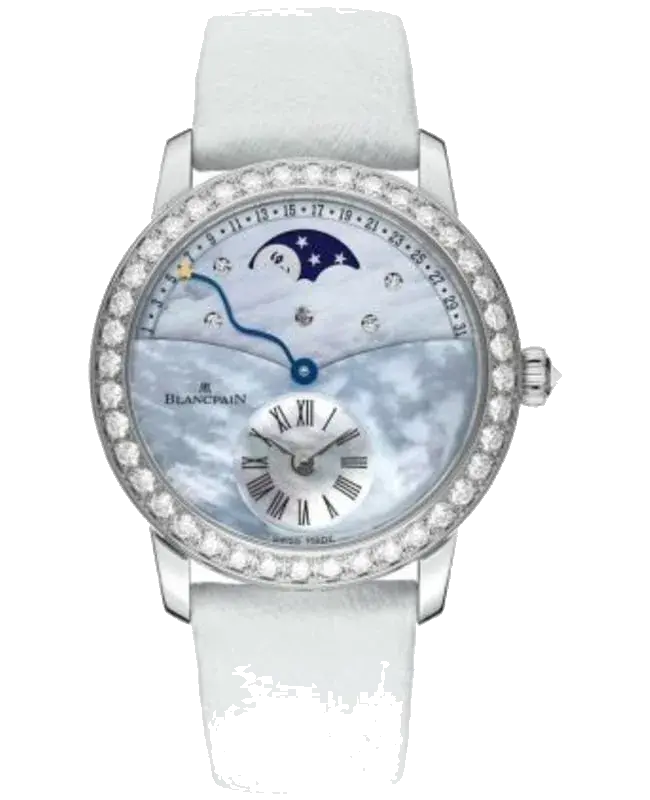 Blancpain Ladies’ Collection Ladies Retrograde Moonphase Calendar Women’s Watch, reference 3653-1954L-58B