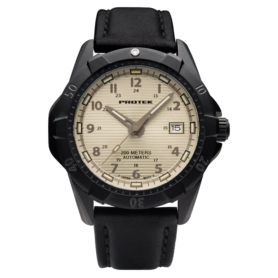 ProTek Automatic Tritium Dive Watch with Beige Dial, reference PT2217