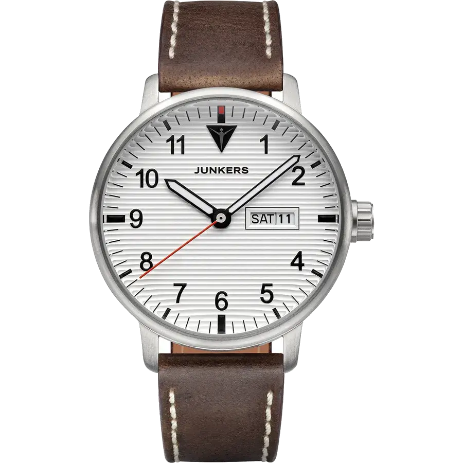 Junkers Eurasia Leather / Silver Silver Dial, reference 