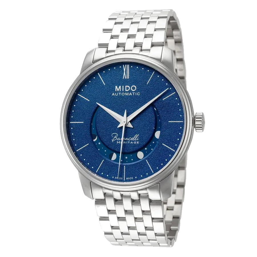 Mido 39mm / Silver / Blue | Blue Dial, reference M0274071104000