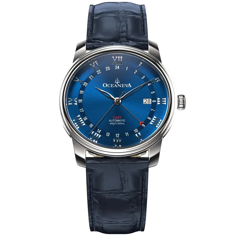 Oceaneva OceanTrek GMT 200m Blue, reference OTBL200M34NH
