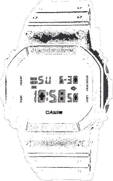 Casio G-Shock DW5600BB-1 Black Square // Pre-Owned, reference DW5600BB-1