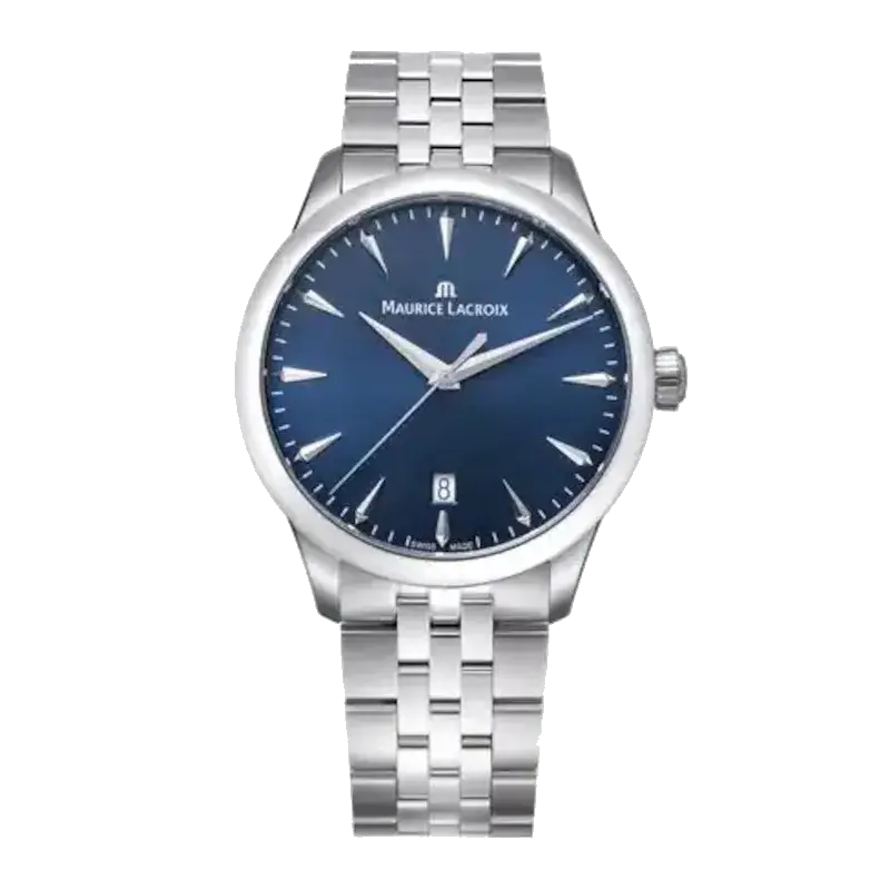 Maurice Lacroix 1975 39mm Blue Dial & Stainless Steel Watch, reference 