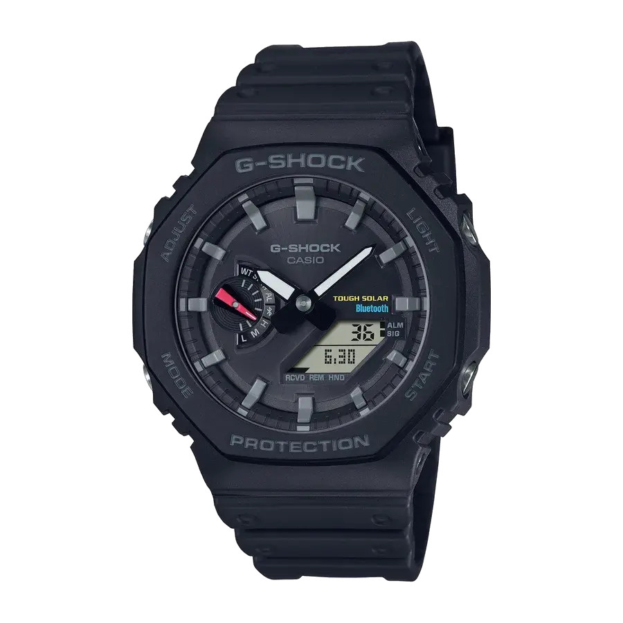 Casio GA-B2100-1A Solar Icon Resin Black | 48.5mm, Resin, Black Dial, reference 