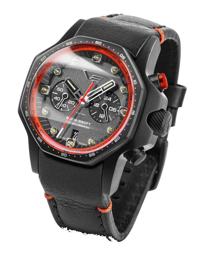 Vostok Europe Atomic Age Sakharov Black Dial / Black Leather Black Dial, reference VK64-640C699
