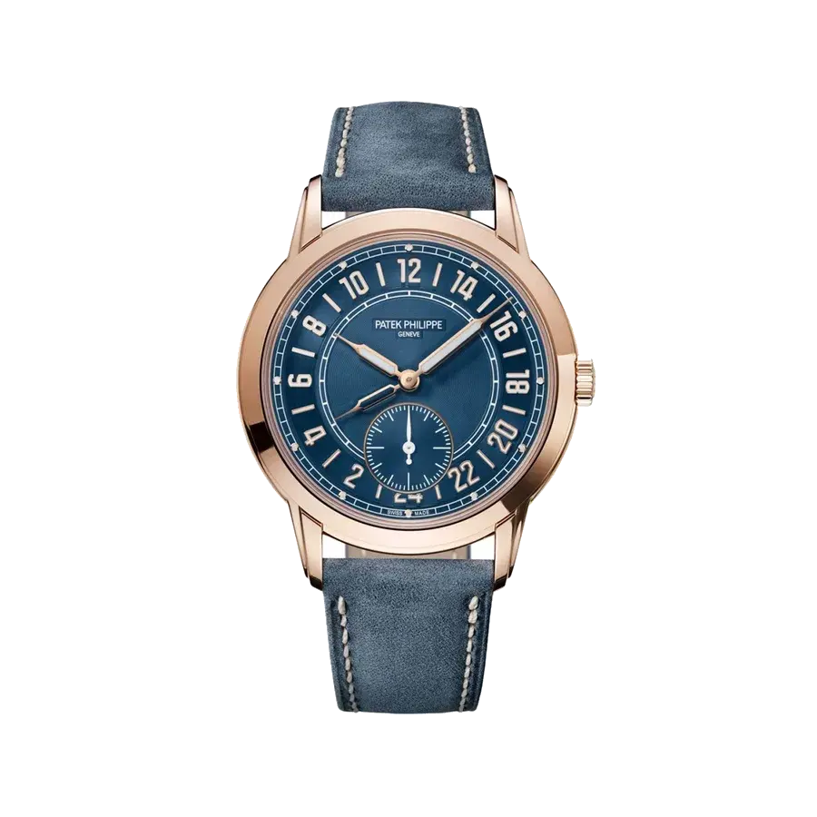 Patek Philippe Complications 5224R-001 | 42mm, 18K Rose Gold, Leather, Blue Dial, reference 5224R-001