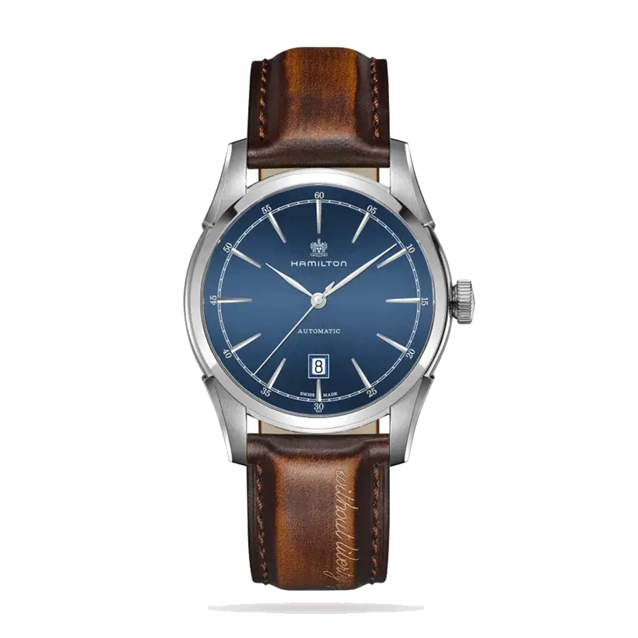 Hamilton American Classic Spirit of Liberty Auto | 42mm, Steel, Leather, Blue Dial, reference 