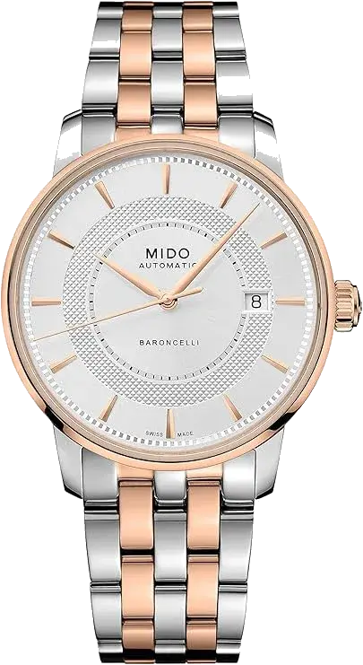Mido Baroncelli 39 mm / Silver / Multi Silver Dial, reference M0374072203101