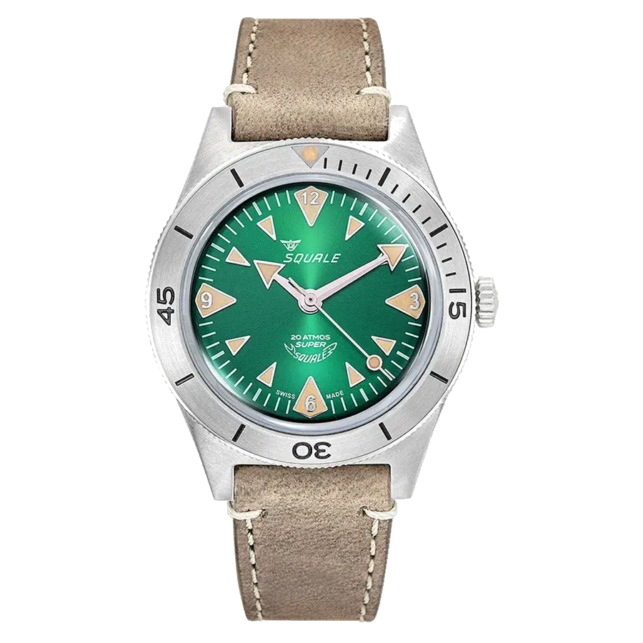 Squale "Super-Squale" Big Arrows Skin Diver with Radiant Green Dial, reference SUPERSSAGR.PT