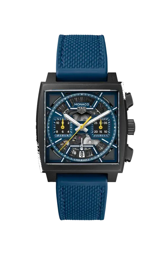 Tag Heuer Monaco Chrono Black / Blue | Black Dial, reference CBL2188.FT6261