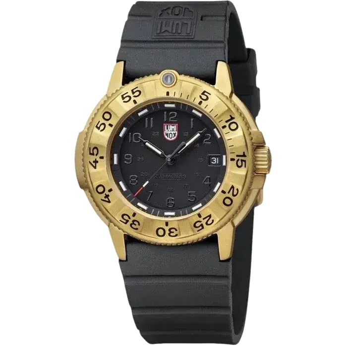 Luminox Navy Seal Foundation Gold PVD Black Dial 43mm Quartz, reference XS.3221.NSF