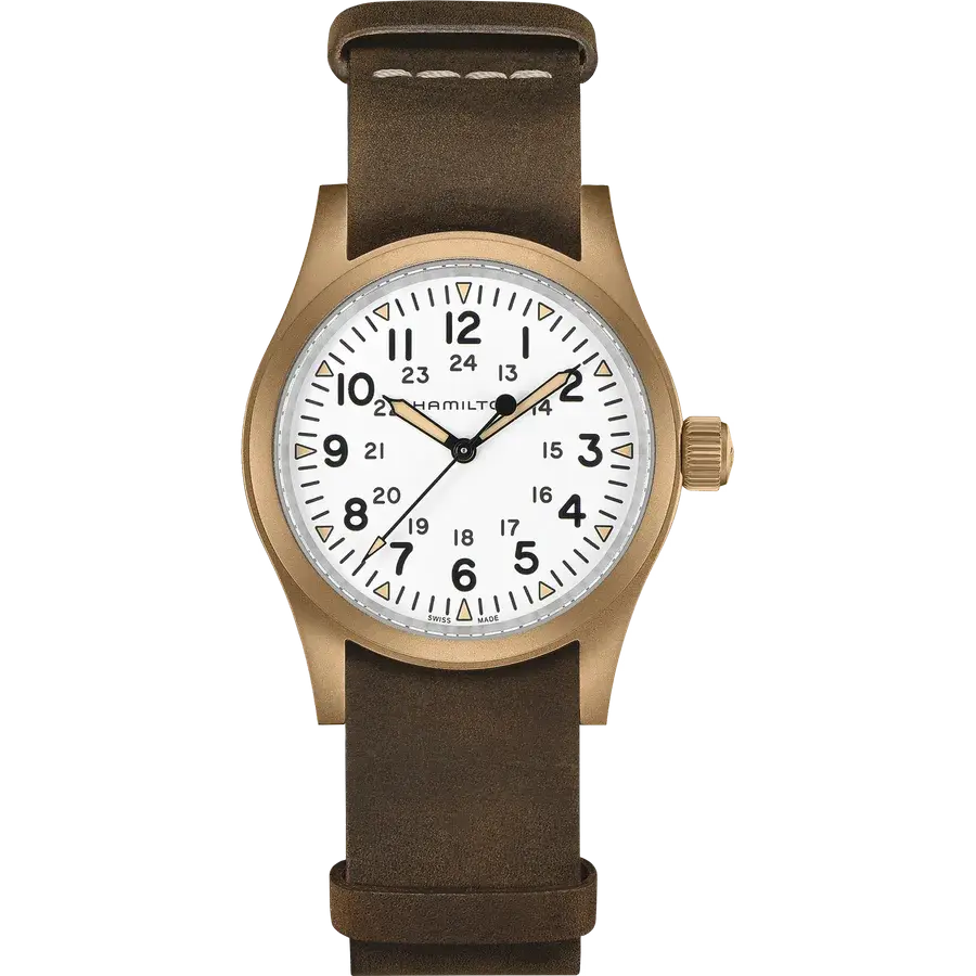 Hamilton Khaki Field Mechanical Bronze White Dial, reference H69459510