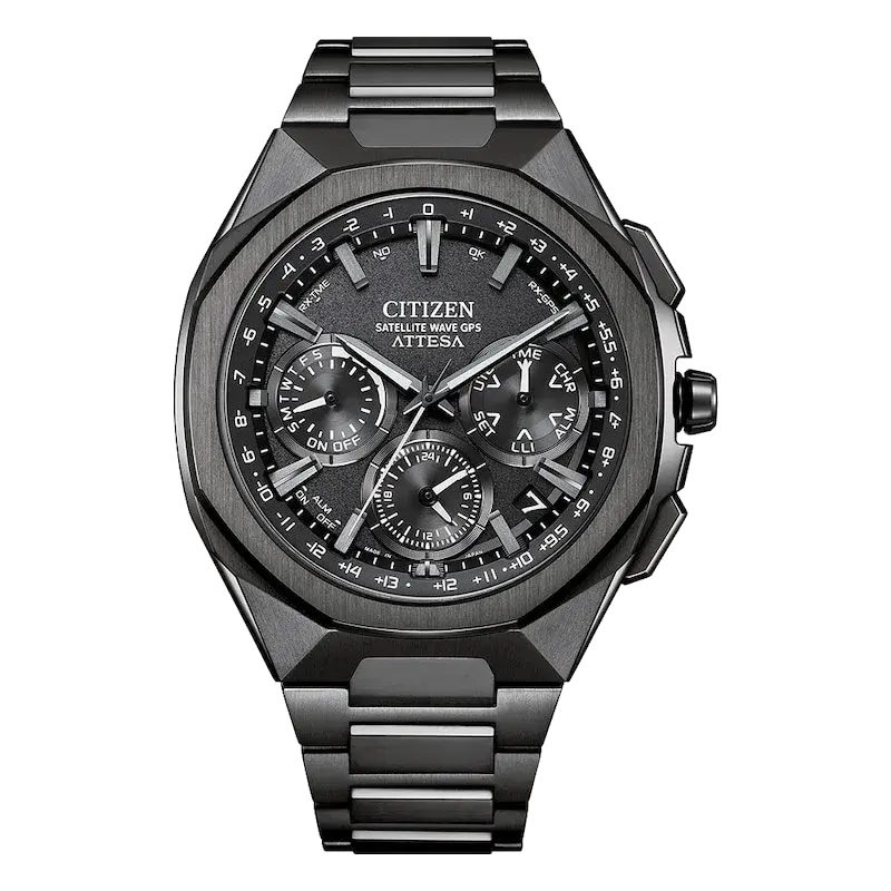Citizen Attesa F950 Spaceship Eco-Drive Men's Black Dial & Super Titanium Watch, reference 