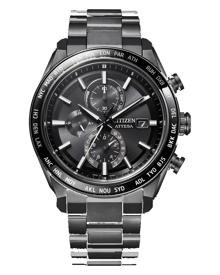 Citizen Attesa Super Titanium Atomic Timekeeping Black, reference AT8294-59E