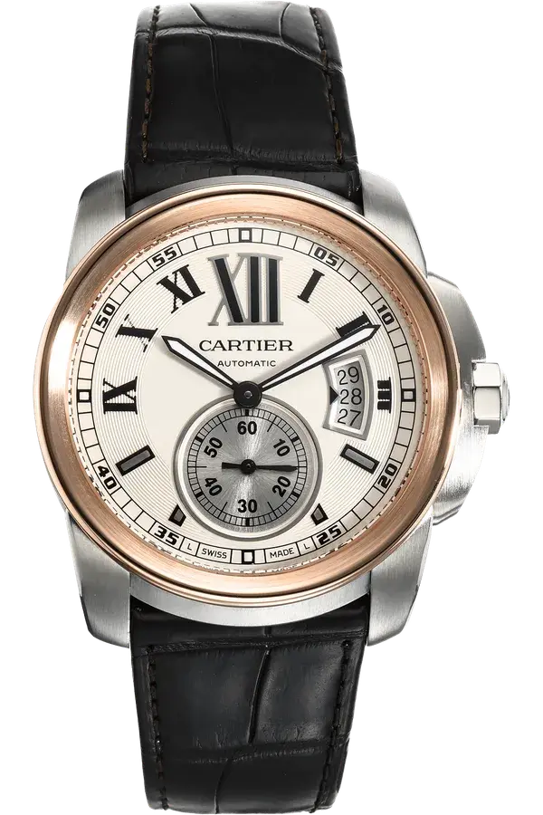 Cartier Calibre de Cartier Rose Gold and Stainless Steel Automatic, reference VCA18793