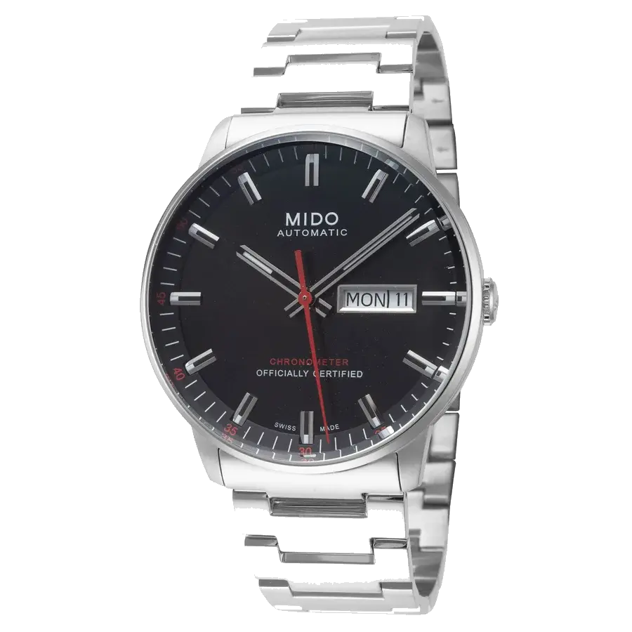 Mido Commander II 40 mm / Black / Silver Black Dial, reference M0214311105100
