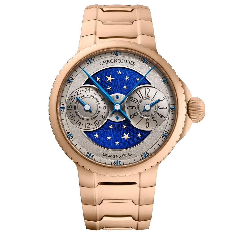 Chronoswiss Pulse GMT Enamel Sky Gold, reference CH-4221REM-GRBL