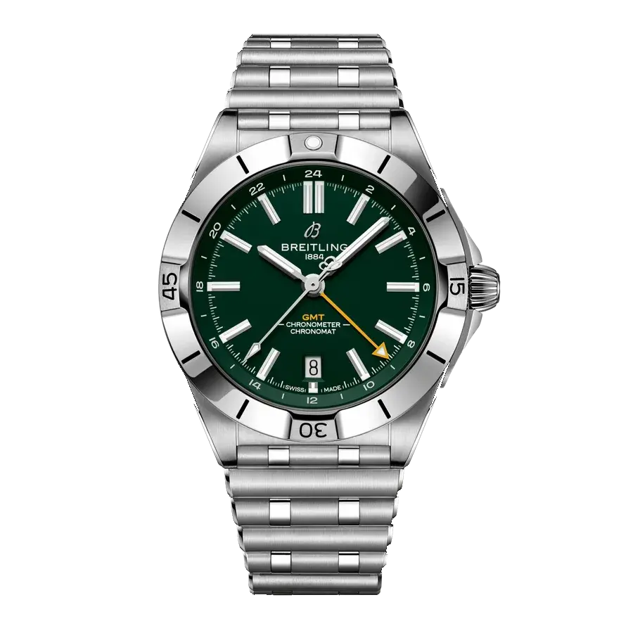 Breitling Chronomat GMT 40 NFL Green Bay Packers Edition | 40mm, Steel, Green Dial, reference A32398A41L1A1