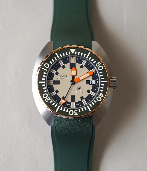 Doxa ARMY Bronze Bezel Rubber 785.60.031.26, reference 250383