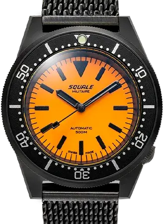 Squale 1521 DLC Full Orange Militaire Mesh, reference 1521DLCFOR.MEPVD20/SQ