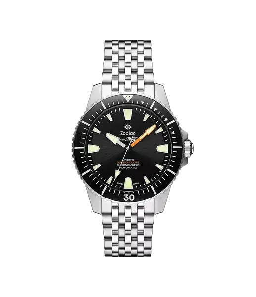 Zodiac Super Sea Wolf Pro-Diver Automatic Black Dial, reference ZO3552