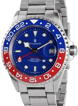 Steinhart Ocean One GMT Blue/Red Ceramic with Blue Dial, reference 103-1322/ST