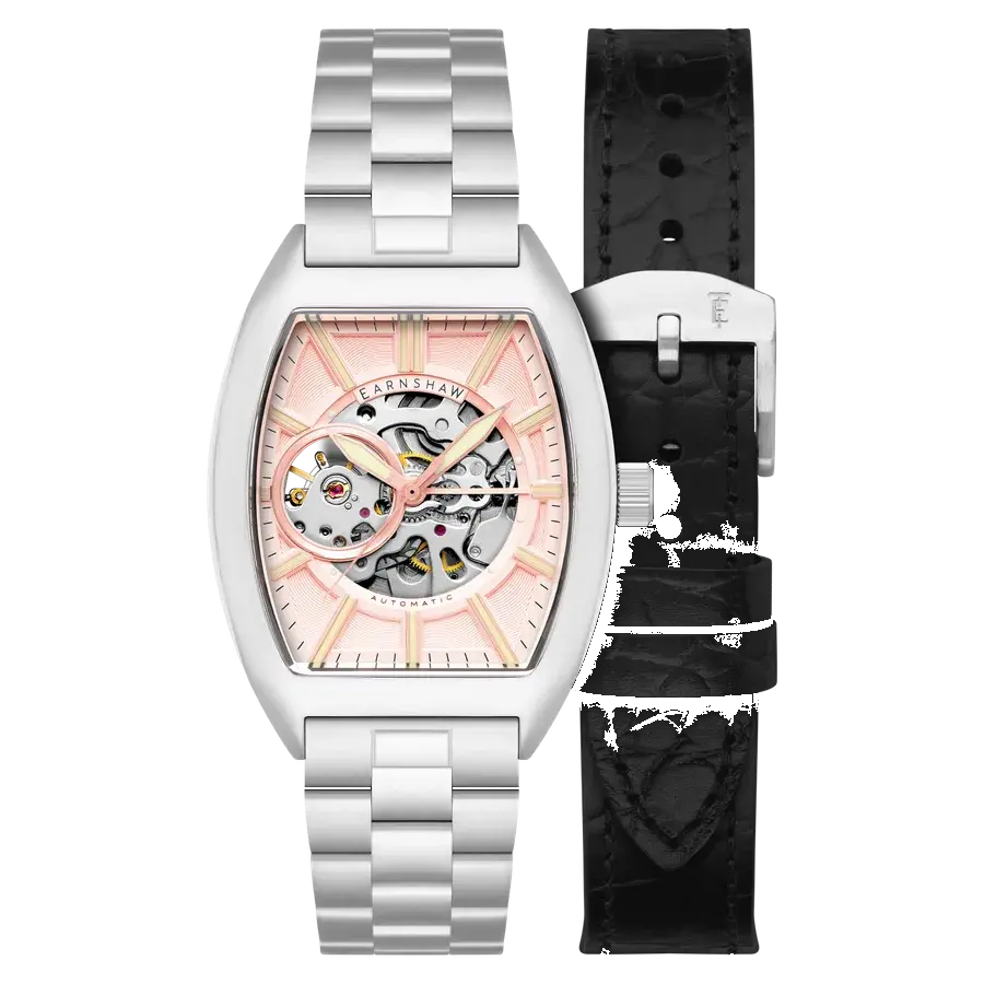 Thomas Earnshaw Heritage Beauchamp Skeleton Automatic Rose Gold / Stainless Steel | Rose Gold Dial, reference ES-8310-44
