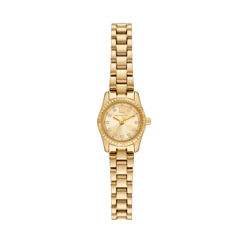 Michael Kors Women's Lexington Three Hand Gold Tone Stainless Steel Watch, reference 