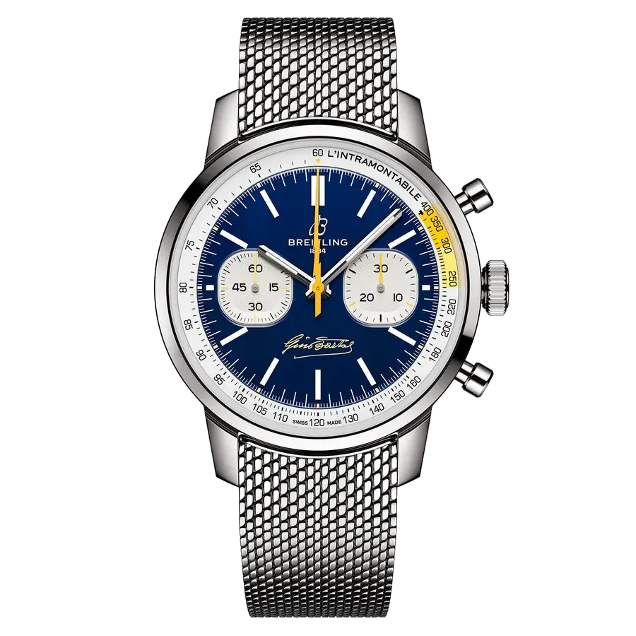 Breitling Top Time B01 Gino Bartali | 41mm, Steel, Blue Dial, reference AB01767A1C1A1