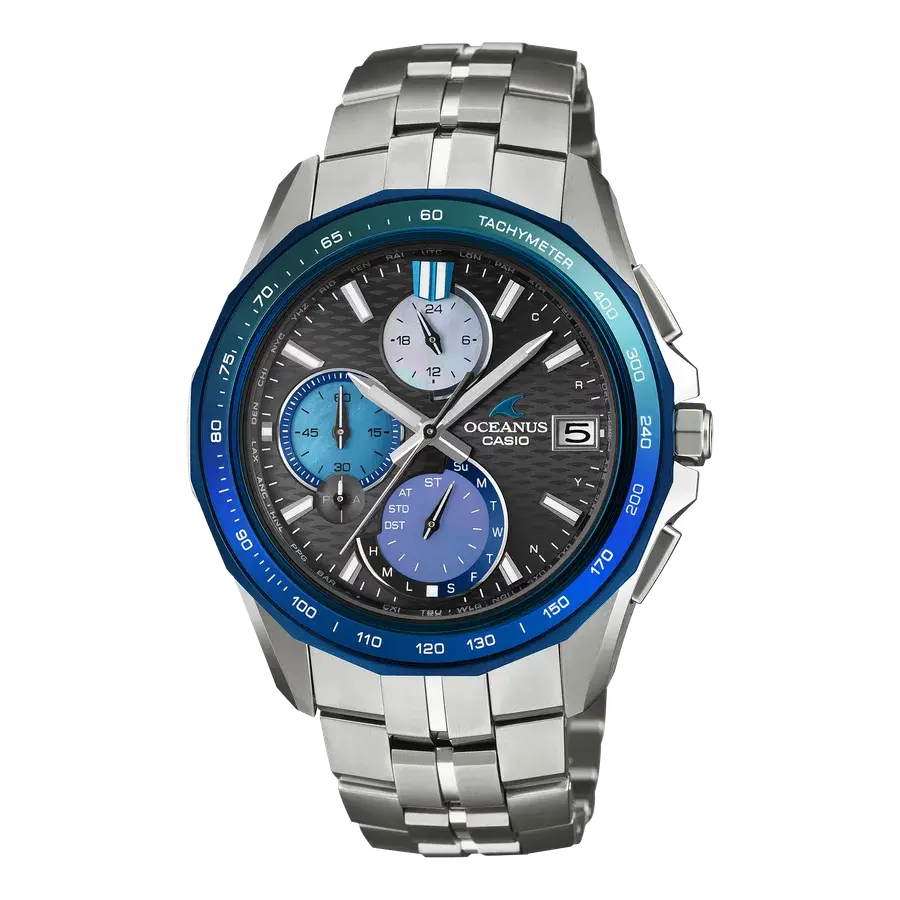 Casio Oceanus OCWS7000AP1A Ocean Blue in Awa Indigo Limited Edition Titanium, reference OCWS7000AP1A