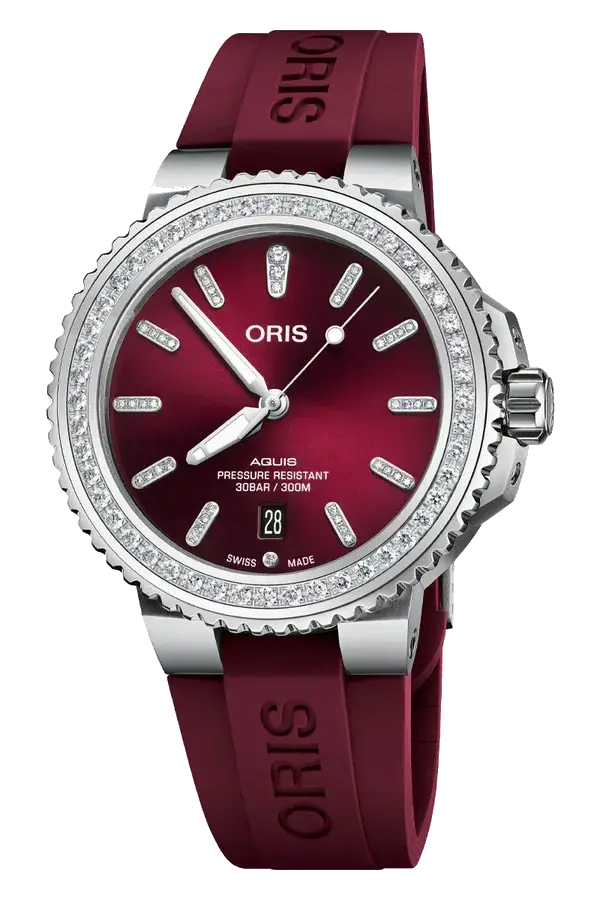 Oris Aquis Date Cherry Diamonds, reference 01 733 7766 4998-07 4 22 68FC