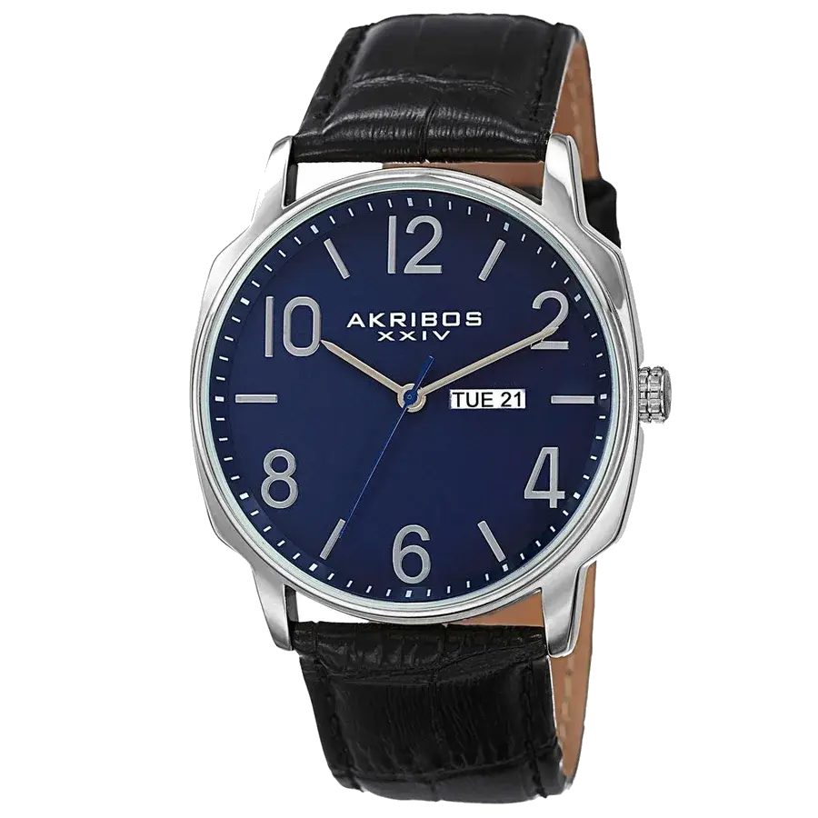Akribos Casual Black/Leather | Salmon Dial, reference AK801BU