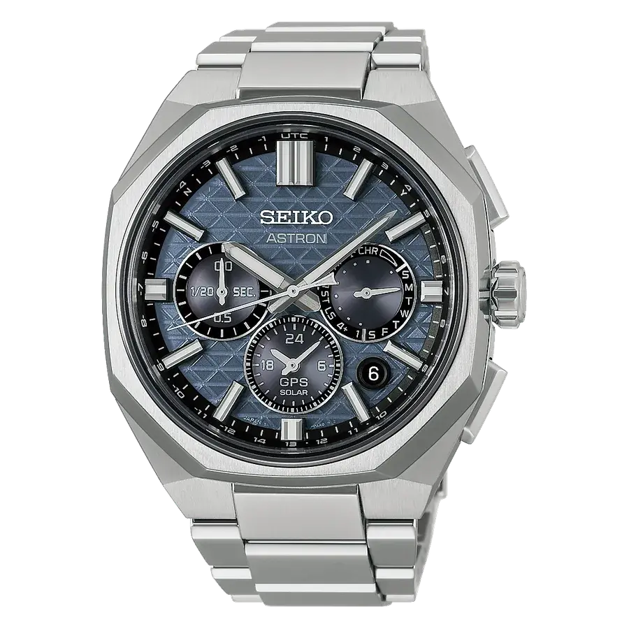 Seiko Astron HAB001 Blue Angular Dial GPS Solar Titanium, reference HAB001