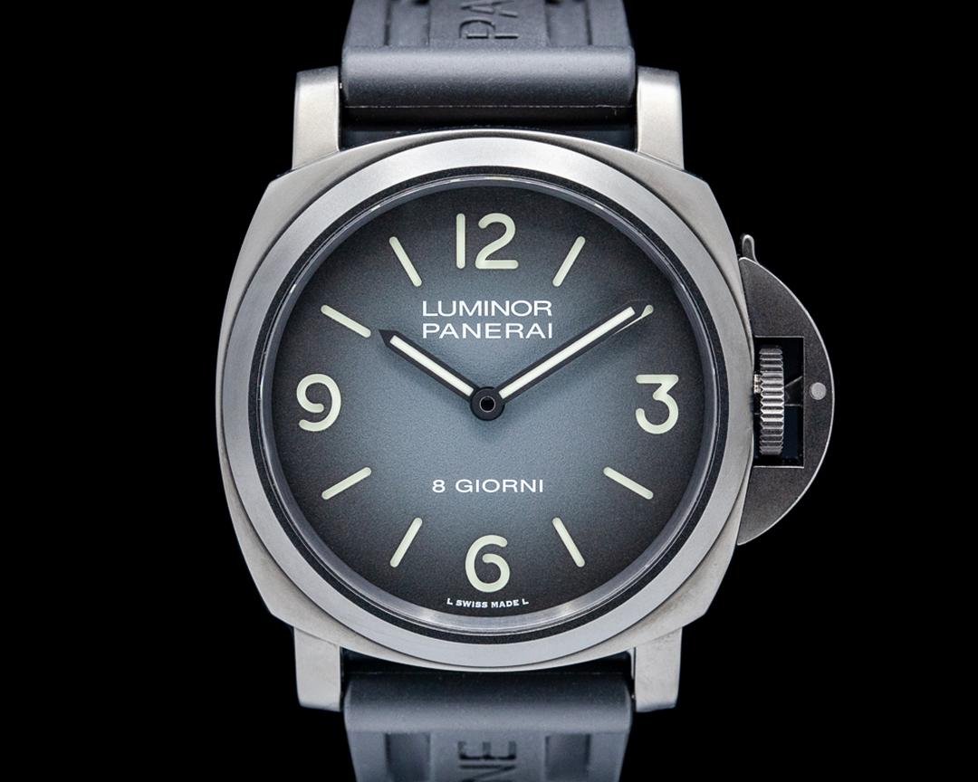 Panerai Luminor Base 8 Giorni Geneva Boutique Titanium DLC Black Dial LE, reference PAM02121