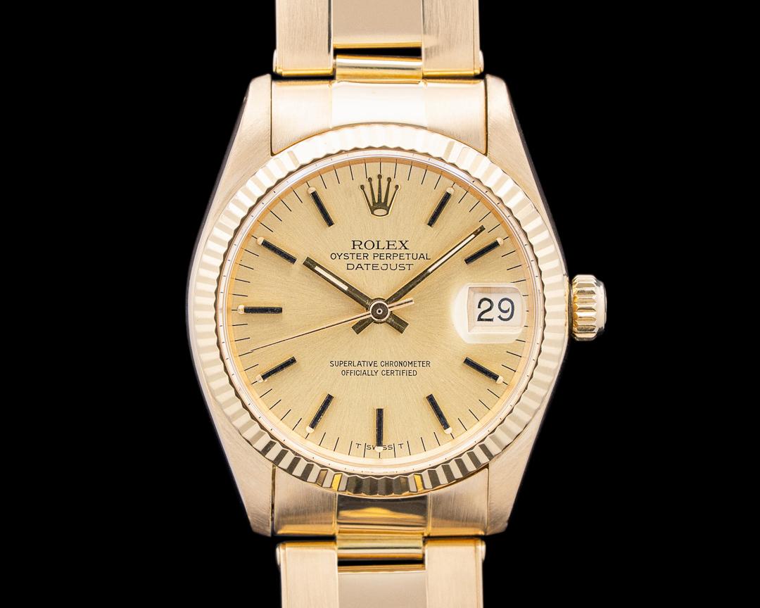 Rolex Datejust 31 18K Yellow Gold Champagne Dial Circa. 1978, reference 6827
