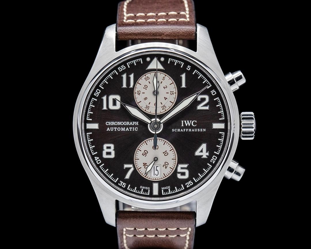 IWC Pilot's Watch Chronograph Antoine De Saint Exupery Edition SS Brown Dial, reference IW387806
