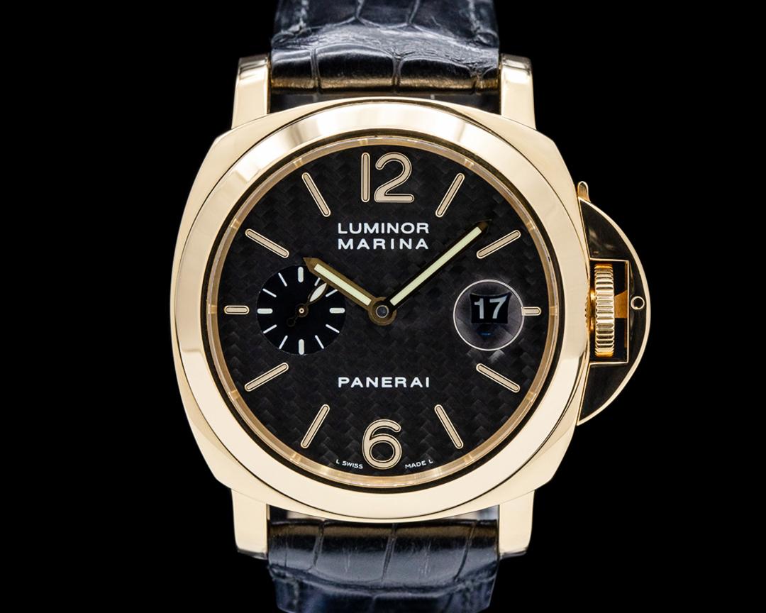 Panerai Luminor Marina Automatic 18K YG Carbon Fiber Dial LIMITED, reference PAM00140