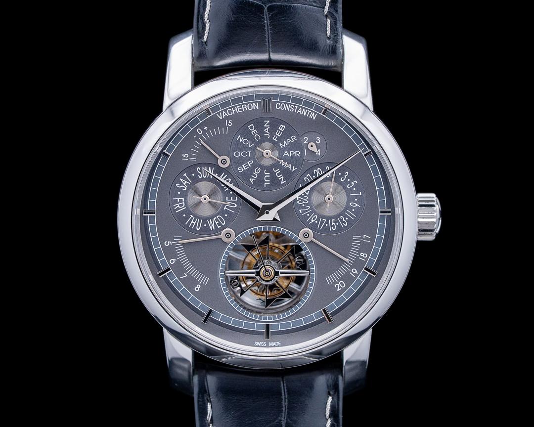 Vacheron Constantin Traditionnelle Tourbillon Perpetual EOT Platinum Gray Dial RARE, reference 88172/000P-A505